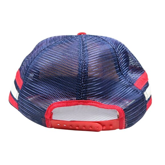 Vintage 70s-80s USA 3-Stripe Trucker Hat United Services Assoc Snapback - Picture 3 of 8